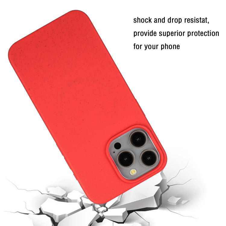 For iPhone 14 Pro Wheat MagSafe Magnetic Straw Material + TPU Phone Case(Red) - iPhone 14 Pro Cases by PMC Jewellery | Online Shopping South Africa | PMC Jewellery