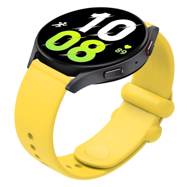 18mm Universal Solid Color Reverse Buckle Silicone Watch Band(Yellow) - free shipping - PMC TechLife - Order now!