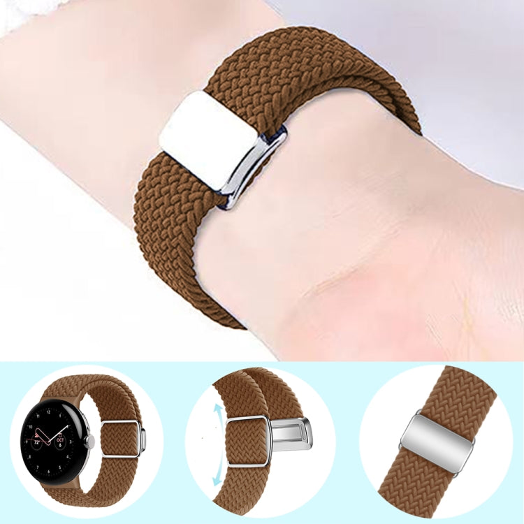 For Google Pixel Watch / Watch 2 Nylon Loop Magnetic Buckle Watch Band(Orange) - Watch Bands by PMC TechLife | Online Shopping South Africa | PMC TechLife