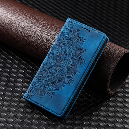 For iPhone 16 Pro Max Totem Embossed Magnetic Leather Phone Case(Blue) - iPhone 16 Pro Max Cases by PMC Jewellery | Online Shopping South Africa | PMC Jewellery | Buy Now Pay Later Mobicred