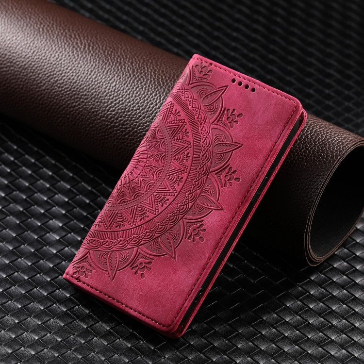 For iPhone 16 Plus Totem Embossed Magnetic Leather Phone Case(Red) - iPhone 16 Plus Cases by PMC Jewellery | Online Shopping South Africa | PMC Jewellery | Buy Now Pay Later Mobicred