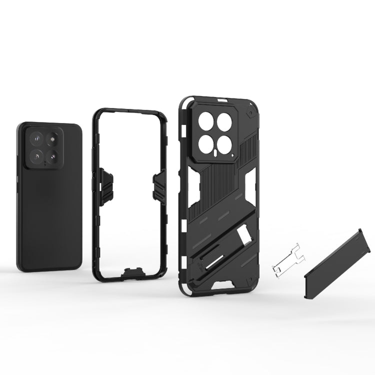 For Xiaomi 14 5G Punk Armor 2 in 1 PC + TPU Phone Case with Holder(Black) - 14 Cases by PMC TechLife | Online Shopping South Africa | PMC TechLife | Buy Now Pay Later Mobicred