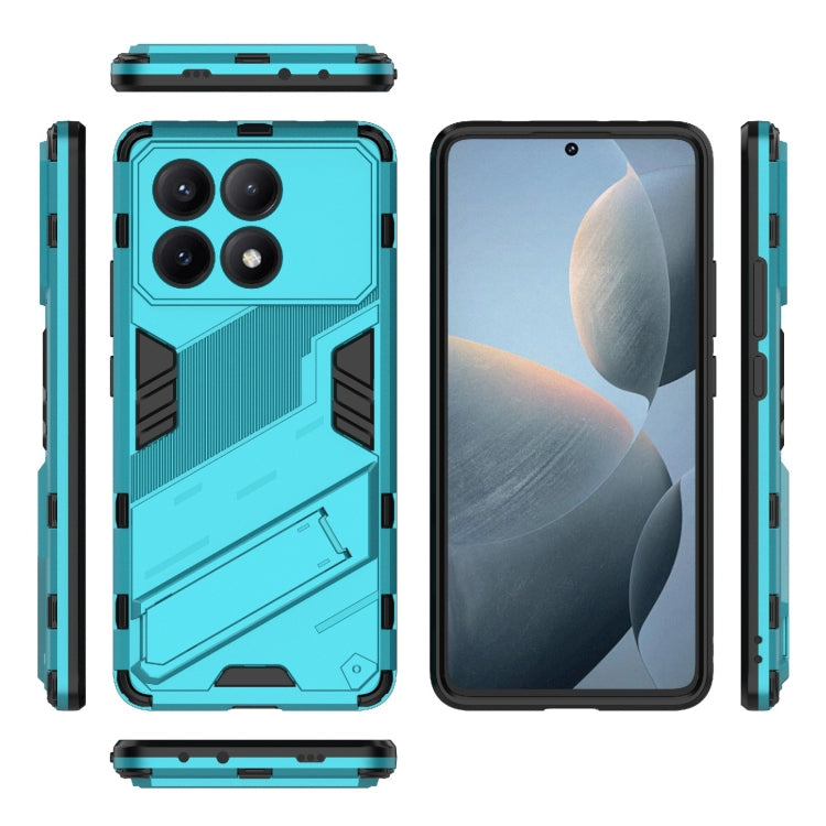 For Xiaomi Redmi K70E 5G Punk Armor 2 in 1 PC + TPU Phone Case with Holder(Blue) - K70E Cases by PMC Jewellery | Online Shopping South Africa | PMC Jewellery | Buy Now Pay Later Mobicred