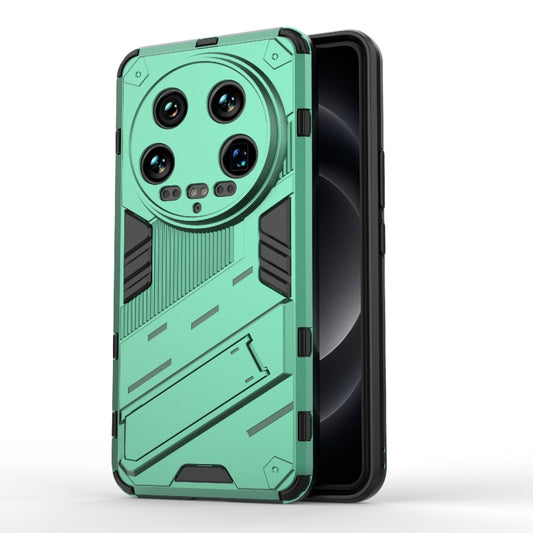 For Xiaomi 14 Ultra 5G Punk Armor 2 in 1 PC + TPU Phone Case with Holder(Green) - 14 Ultra Cases by PMC Jewellery | Online Shopping South Africa | PMC Jewellery