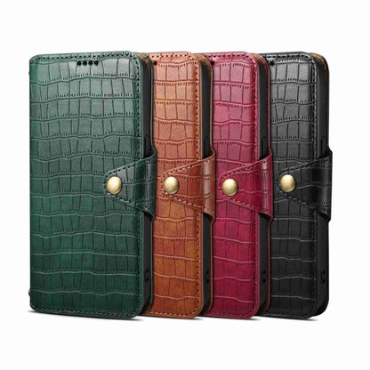 For Samsung Galaxy S24 5G Denior Crocodile Texture Oil Edge Leather Phone Case(Green) - Galaxy S24 5G Cases by Denior | Online Shopping South Africa | PMC Jewellery | Buy Now Pay Later Mobicred