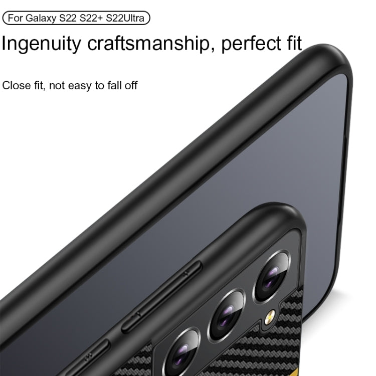 For Samsung Galaxy S25+ 5G Ultra-thin Carbon Fiber Texture Splicing Phone Case(Yellow) - Galaxy S25+ 5G Cases by PMC Jewellery | Online Shopping South Africa | PMC Jewellery | Buy Now Pay Later Mobicred