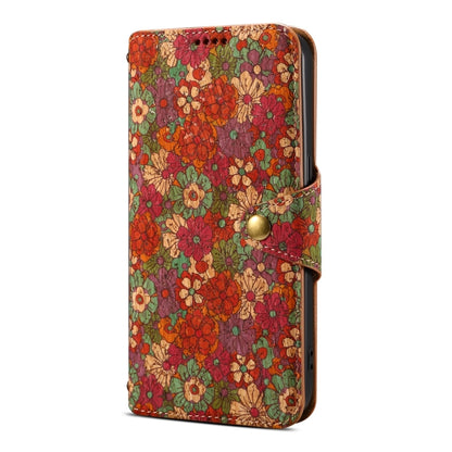 For Samsung Galaxy S24+ 5G Denior Flower Language Series Cork Fabric Oil Edge Leather Phone Case(Summer) - Galaxy S24+ 5G Cases by Denior | Online Shopping South Africa | PMC Jewellery | Buy Now Pay Later Mobicred