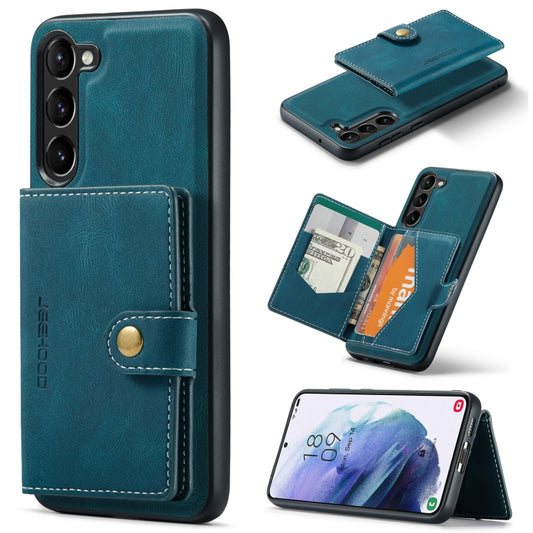 For Samsung Galaxy S24+ 5G JEEHOOD J01 Retro Magnetic Detachable Wallet Phone Case(Blue) - Galaxy S24+ 5G Cases by JEEHOOD | Online Shopping South Africa | PMC Jewellery | Buy Now Pay Later Mobicred