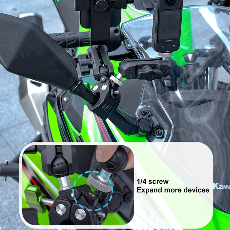 RUIGPRO Crab Clamp Action Camera Bracket Dual-Head Crab with Selfie Stick - free shipping - PMC TechLife - Order now!