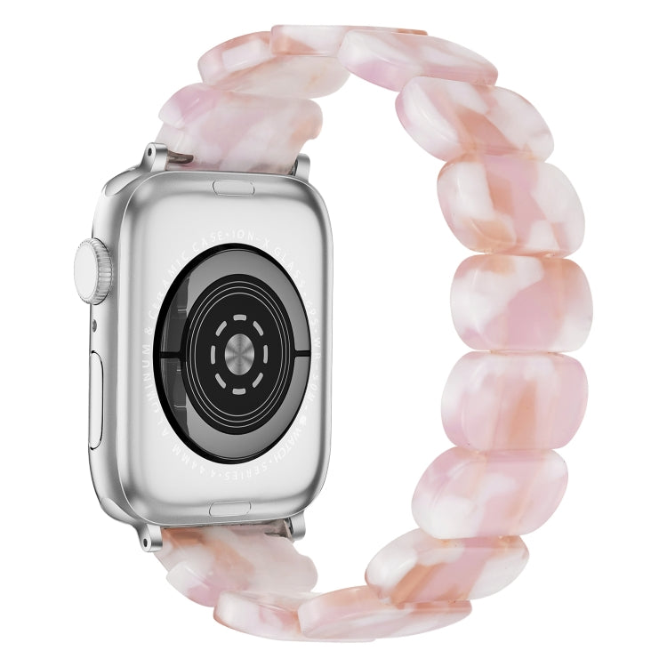 For Apple Watch Series 5 44mm Stretch Rope Resin Watch Band(Pink) - Watch Bands by PMC Jewellery | Online Shopping South Africa | PMC Jewellery