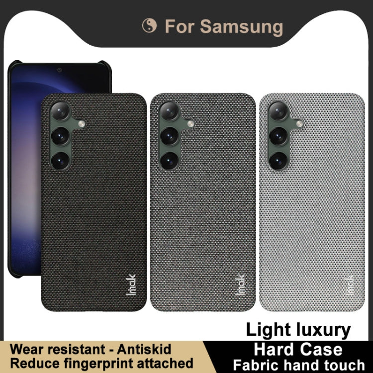 For Samsung Galaxy S24+ 5G imak Ruiyi Series Cloth Texture PU + PC Phone Case(Light Grey) - Galaxy S24+ 5G Cases by imak | Online Shopping South Africa | PMC Jewellery | Buy Now Pay Later Mobicred