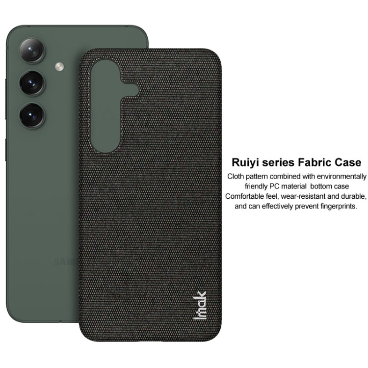 For Samsung Galaxy S24+ 5G imak Ruiyi Series Cloth Texture PU + PC Phone Case(Dark Grey) - Galaxy S24+ 5G Cases by imak | Online Shopping South Africa | PMC Jewellery | Buy Now Pay Later Mobicred