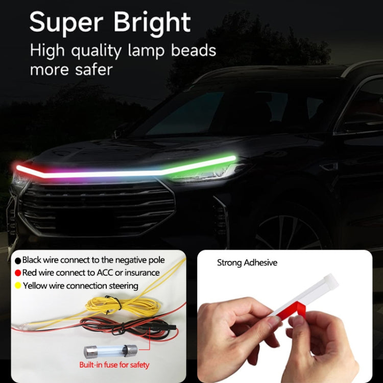 Car Startup Scan Through Hood LED Daytime Running Atmosphere Light, APP Control, Length:1.2m(Symphony) - Running Lights by PMC Jewellery | Online Shopping South Africa | PMC Jewellery | Buy Now Pay Later Mobicred