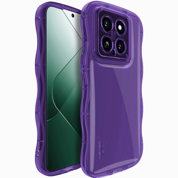 For Xiaomi 14 5G IMAK Wave Bubble Soft Shockproof Phone Case(Purple) - 14 Cases by imak | Online Shopping South Africa | PMC Jewellery | Buy Now Pay Later Mobicred