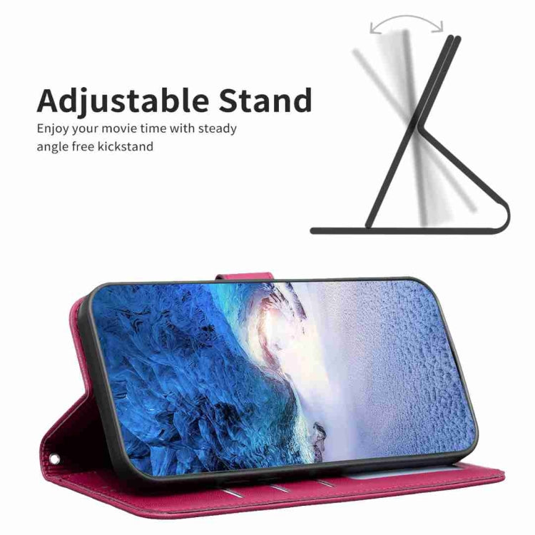 For Realme C53 Four-leaf Embossed Leather Phone Case(Rose Red) - Realme Cases by PMC TechLife | Online Shopping South Africa | PMC TechLife | Buy Now Pay Later Mobicred