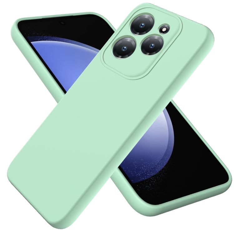 For Infinix Hot 40/Hot 40 Pro Solid Color Liquid Silicone Dropproof Full Coverage Protective Case(Green) - Infinix Cases by PMC TechLife | Online Shopping South Africa | PMC TechLife | Buy Now Pay Later Mobicred