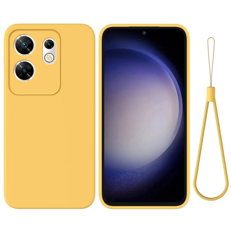 For Infinix Zero 30 4G Solid Color Liquid Silicone Dropproof Full Coverage Protective Case(Yellow) - Infinix Cases by PMC TechLife | Online Shopping South Africa | PMC TechLife | Buy Now Pay Later Mobicred