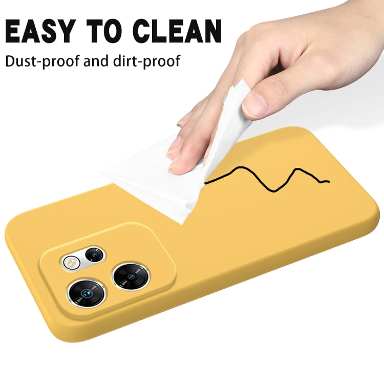 For Infinix Zero 30 4G Solid Color Liquid Silicone Dropproof Full Coverage Protective Case(Yellow) - Infinix Cases by PMC TechLife | Online Shopping South Africa | PMC TechLife | Buy Now Pay Later Mobicred