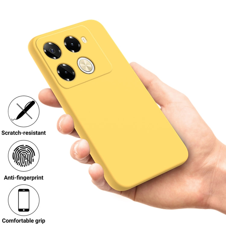 For Infinix Note 40 Pro 5G / 40 Pro+ 5G Solid Color Liquid Silicone Dropproof Full Coverage Protective Case(Yellow) - Infinix Cases by PMC TechLife | Online Shopping South Africa | PMC TechLife | Buy Now Pay Later Mobicred