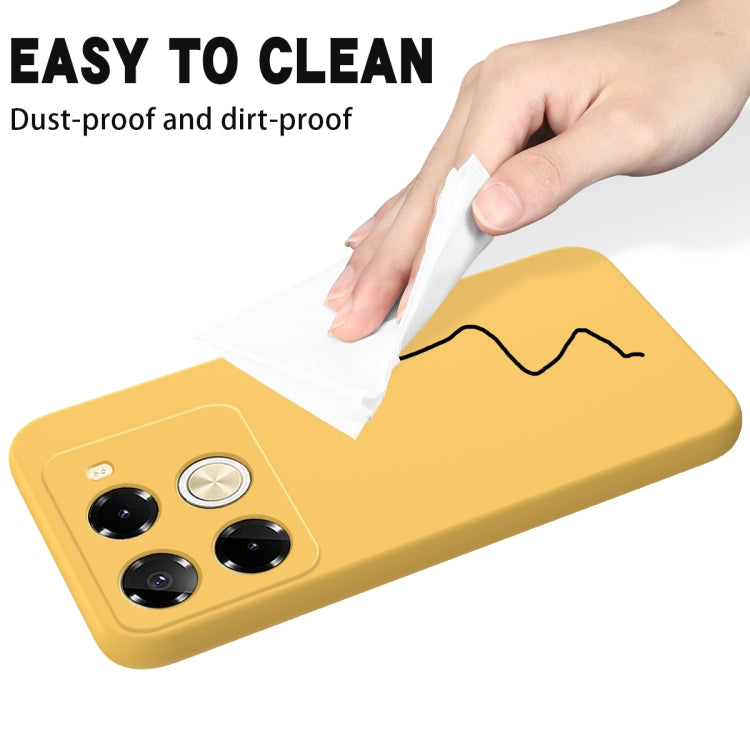 For Infinix Note 40 Pro 5G / 40 Pro+ 5G Solid Color Liquid Silicone Dropproof Full Coverage Protective Case(Yellow) - Infinix Cases by PMC TechLife | Online Shopping South Africa | PMC TechLife | Buy Now Pay Later Mobicred