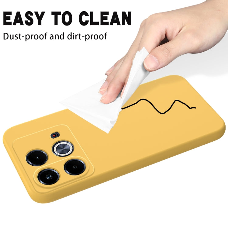 For Infinix Note 40 4G Solid Color Liquid Silicone Dropproof Full Coverage Protective Case(Yellow) - Infinix Cases by PMC TechLife | Online Shopping South Africa | PMC TechLife | Buy Now Pay Later Mobicred