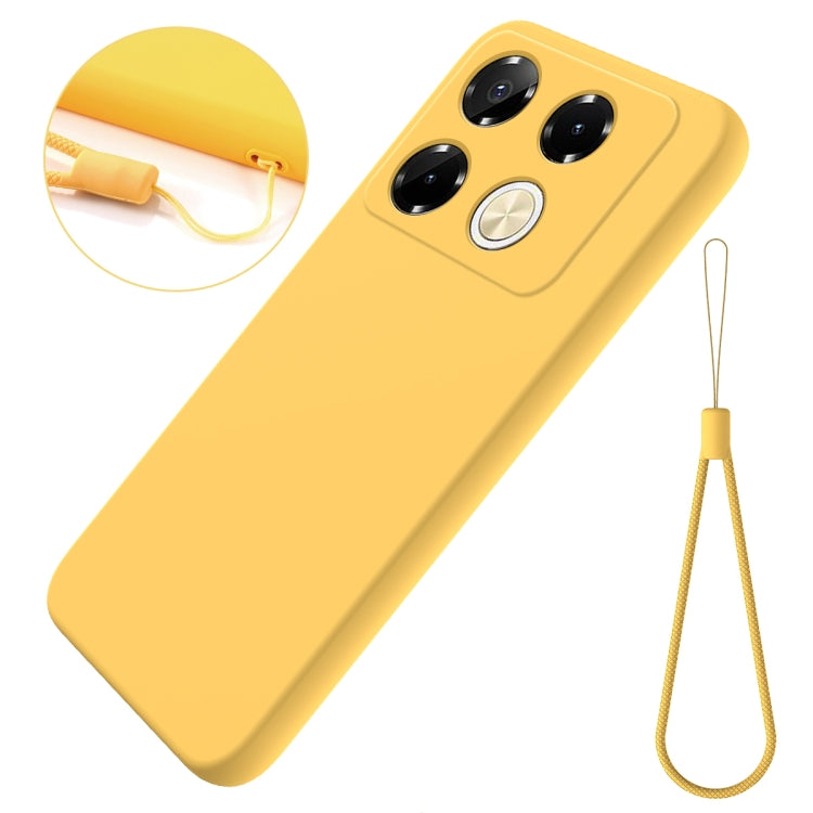 For Infinix Note 40 Pro 4G Solid Color Liquid Silicone Dropproof Full Coverage Protective Case(Yellow) - Infinix Cases by PMC TechLife | Online Shopping South Africa | PMC TechLife | Buy Now Pay Later Mobicred
