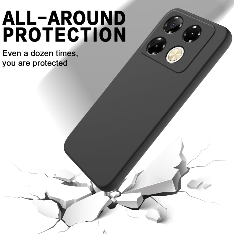 For Infinix Note 40 Pro 4G Solid Color Liquid Silicone Dropproof Full Coverage Protective Case(Black) - Infinix Cases by PMC TechLife | Online Shopping South Africa | PMC TechLife | Buy Now Pay Later Mobicred