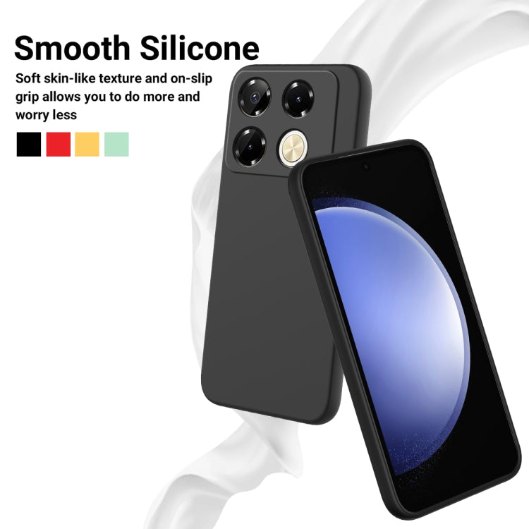 For Infinix Note 40 Pro 4G Solid Color Liquid Silicone Dropproof Full Coverage Protective Case(Black) - Infinix Cases by PMC TechLife | Online Shopping South Africa | PMC TechLife | Buy Now Pay Later Mobicred