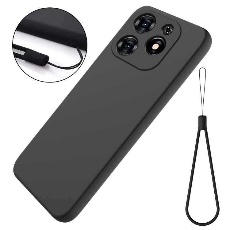 For Tecno Spark 20C/Go 2024 Solid Color Liquid Silicone Dropproof Full Coverage Protective Case(Black) - Tecno Cases by PMC Jewellery | Online Shopping South Africa | PMC Jewellery | Buy Now Pay Later Mobicred