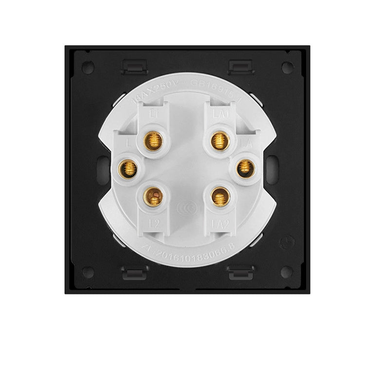 86mm Round LED Tempered Glass Switch Panel, Gray Round Glass, Style:Three Billing Control - Switch by PMC Jewellery | Online Shopping South Africa | PMC Jewellery | Buy Now Pay Later Mobicred