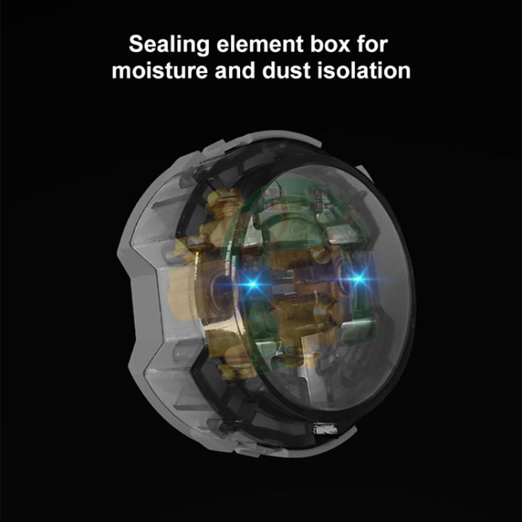 86mm Round LED Tempered Glass Switch Panel, Gold Round Glass, Style:Three Open Dual Control -  by PMC Jewellery | Online Shopping South Africa | PMC Jewellery | Buy Now Pay Later Mobicred