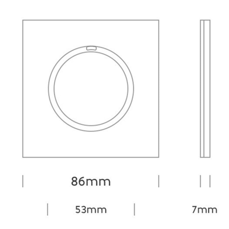 86mm Round LED Tempered Glass Switch Panel, Gold Round Glass, Style:Computer Socket -  by PMC Jewellery | Online Shopping South Africa | PMC Jewellery | Buy Now Pay Later Mobicred