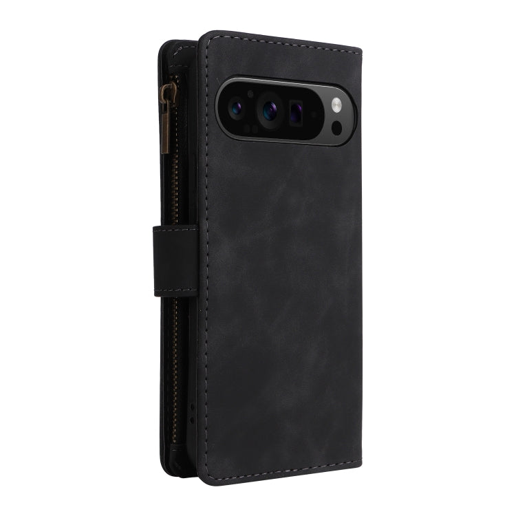 For Google Pixel 9 Pro Multifunctional Multi-Card Wallet Phone Leather Case(Black) - Google Cases by PMC TechLife | Online Shopping South Africa | PMC TechLife | Buy Now Pay Later Mobicred