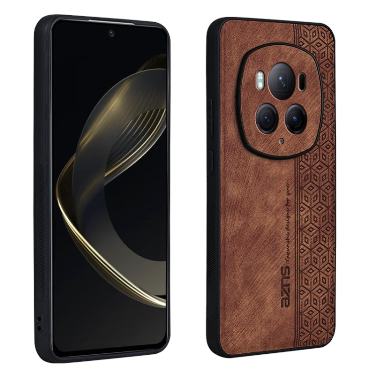 For Honor Magic6 Pro AZNS 3D Embossed Skin Feel Phone Case(Brown) - Honor Cases by AZNS | Online Shopping South Africa | PMC Jewellery | Buy Now Pay Later Mobicred