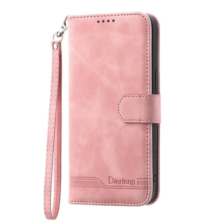 For Google Pixel 9 Pro Dierfeng Dream Line TPU Hybrid PU Leather Phone Case(Pink) - Google Cases by PMC TechLife | Online Shopping South Africa | PMC TechLife | Buy Now Pay Later Mobicred