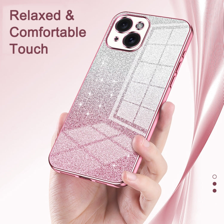 For iPhone 16 Plus Gradient Glitter Powder Electroplated Phone Case(Pink) - iPhone 16 Plus Cases by PMC Jewellery | Online Shopping South Africa | PMC Jewellery | Buy Now Pay Later Mobicred