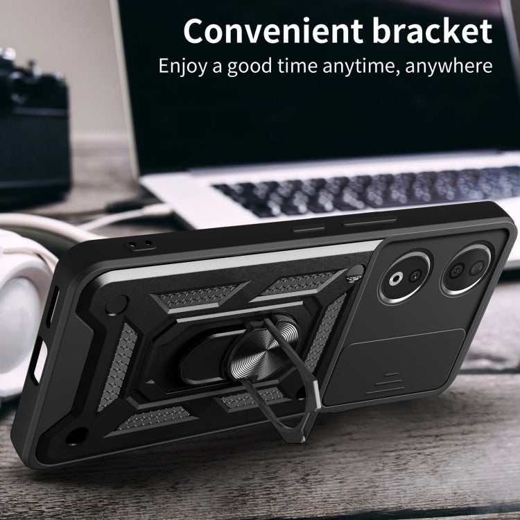 For Honor 90 5G Sliding Camera Cover Design TPU+PC Phone Case(Black) - Honor Cases by PMC TechLife | Online Shopping South Africa | PMC TechLife | Buy Now Pay Later Mobicred