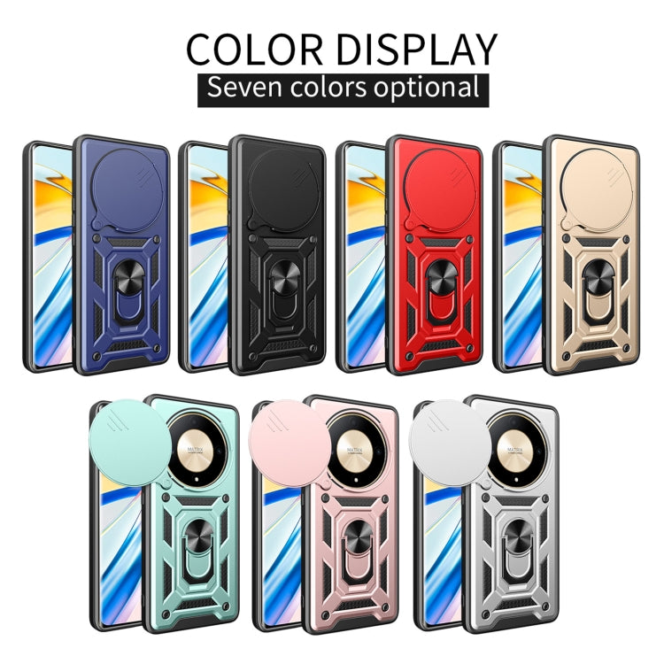 For Honor X9b Sliding Camera Cover Design TPU+PC Phone Case(Green) - Honor Cases by PMC TechLife | Online Shopping South Africa | PMC TechLife | Buy Now Pay Later Mobicred