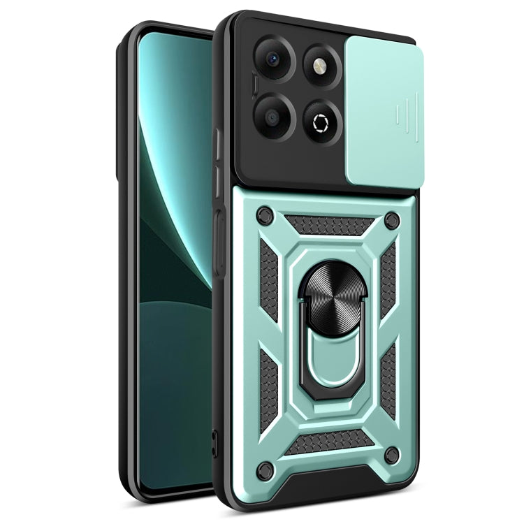 For Honor X6b 4G Sliding Camera Cover Design TPU+PC Phone Case(Green) - free shipping - PMC TechLife - Order now!