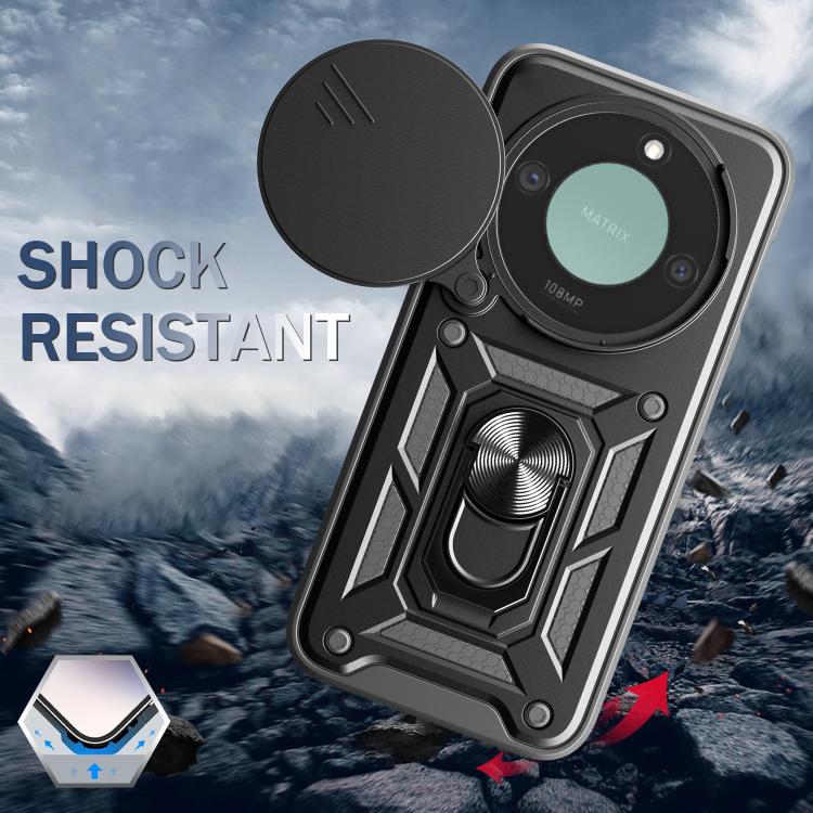 For Honor X9c Smart Sliding Camera Cover Design TPU+PC Phone Case(Silver) - free shipping - PMC TechLife - Order now!