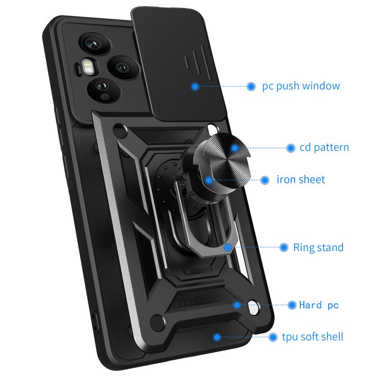 For Honor 400 Pro Global 160.8mm Sliding Camera Cover Design TPU+PC Phone Case(Blue) - free shipping - PMC TechLife - Order now!