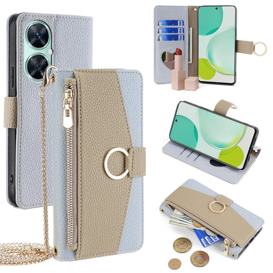 For Huawei Enjoy 60 Pro/Nova 11i/Maimang 20 Crossbody Litchi Texture Leather Phone Case(Blue) - Huawei Cases by PMC Jewellery | Online Shopping South Africa | PMC Jewellery | Buy Now Pay Later Mobicred