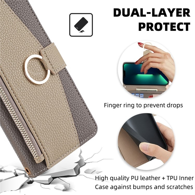 For Huawei Pura 70 Ultra 5G Crossbody Litchi Texture Leather Phone Case(Grey) - Huawei Cases by PMC Jewellery | Online Shopping South Africa | PMC Jewellery | Buy Now Pay Later Mobicred