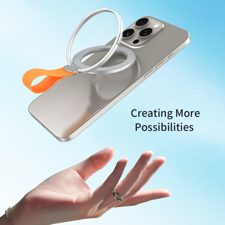 MagSafe Magnetic Pivot Stand Phone Ring Holder(Silver) - Ring Holder by PMC TechLife | Online Shopping South Africa | PMC TechLife