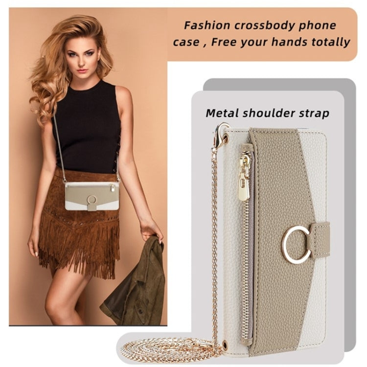 For OnePlus 9 Pro Crossbody Litchi Texture Leather Phone Case(White) - OnePlus Cases by PMC TechLife | Online Shopping South Africa | PMC TechLife | Buy Now Pay Later Mobicred