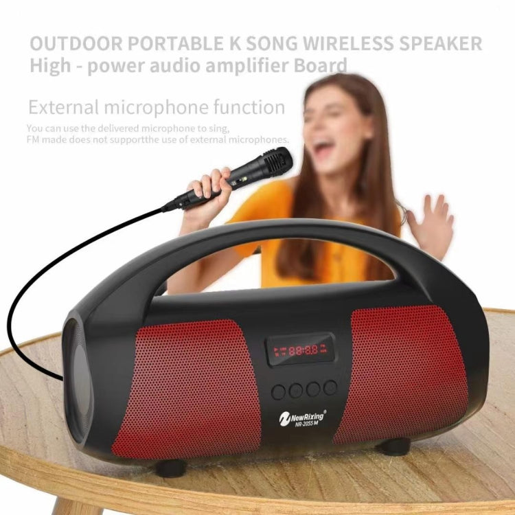NewRixing NR2055 Wireless Portable TWS Bluetooth Speaker with Microphone(Red) - free shipping - PMC Jewellery - Order now!