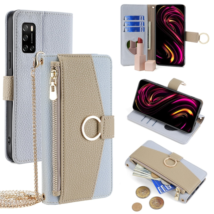 For Rakuten Big S Crossbody Litchi Texture Leather Phone Case(Blue) - More Brand by PMC TechLife | Online Shopping South Africa | PMC TechLife | Buy Now Pay Later Mobicred