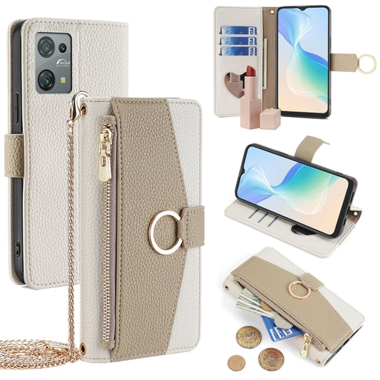 For Blackview Oscal C30 / Oscal C30 Pro Crossbody Litchi Texture Leather Phone Case(White) - More Brand by PMC Jewellery | Online Shopping South Africa | PMC Jewellery | Buy Now Pay Later Mobicred
