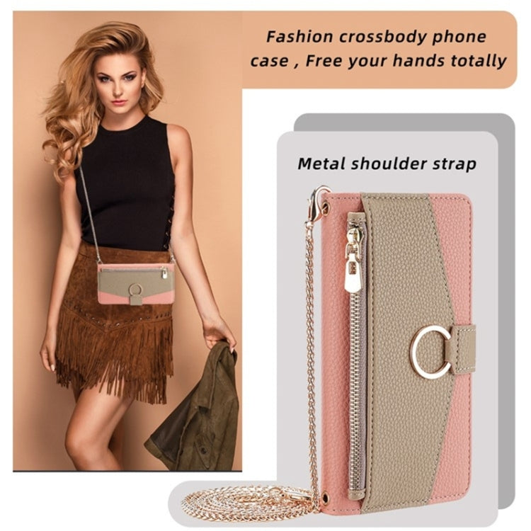 For Google Pixel 7a Crossbody Litchi Texture Leather Phone Case(Pink) - Google Cases by PMC TechLife | Online Shopping South Africa | PMC TechLife | Buy Now Pay Later Mobicred