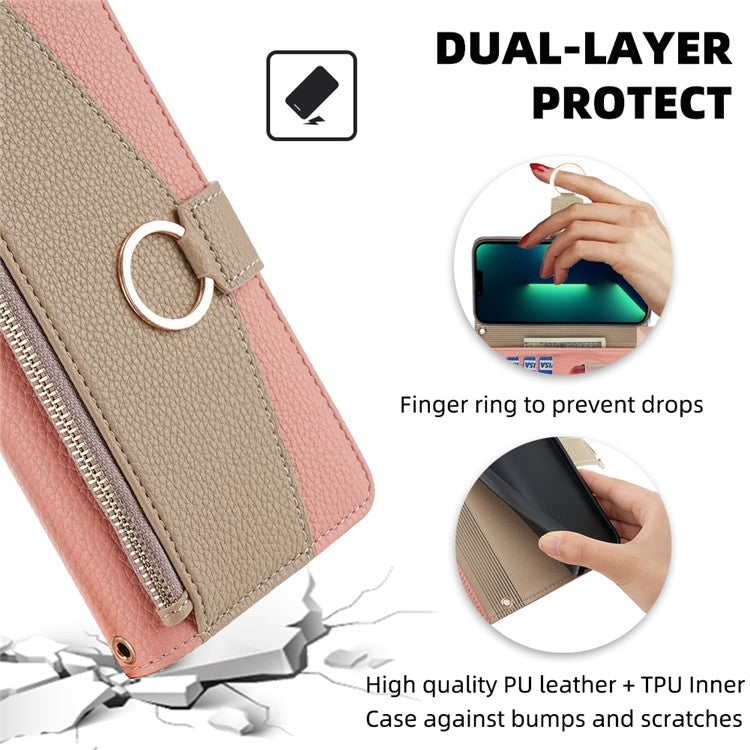 For Google Pixel 9 Crossbody Litchi Texture Leather Phone Case(Pink) - Google Cases by PMC TechLife | Online Shopping South Africa | PMC TechLife | Buy Now Pay Later Mobicred